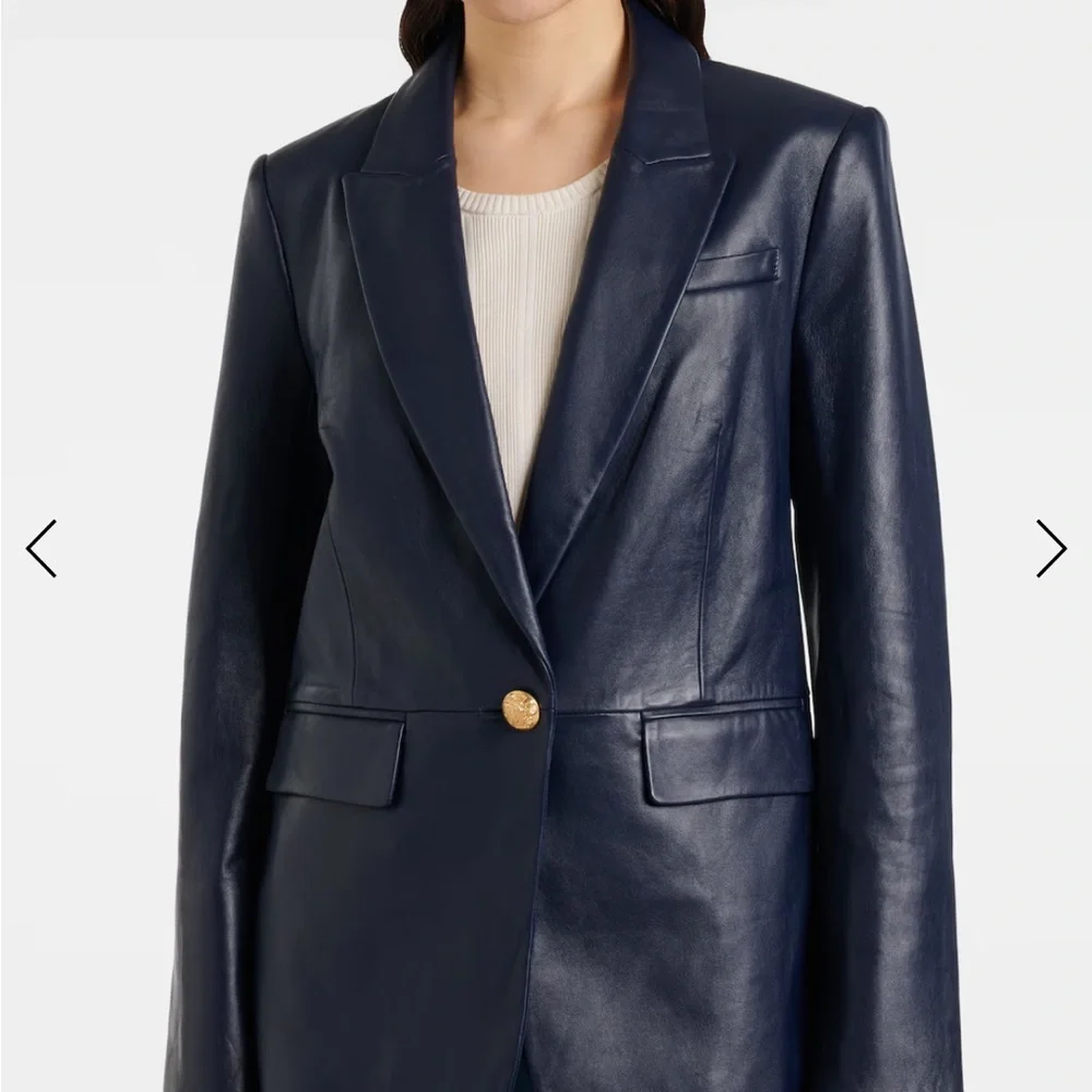 Veronica Beard Vega Leather Dickey Jacket - Picture 8 of 8